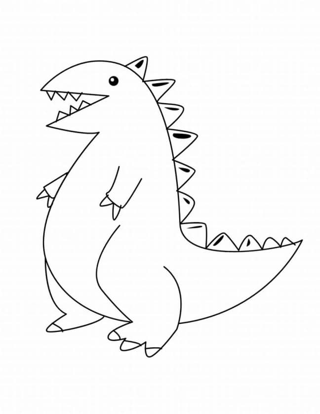 Desenho de dinossauro para colorir - Blog Ana Giovanna